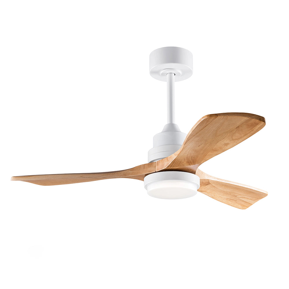 42-inch white / natural wood color ceiling fan