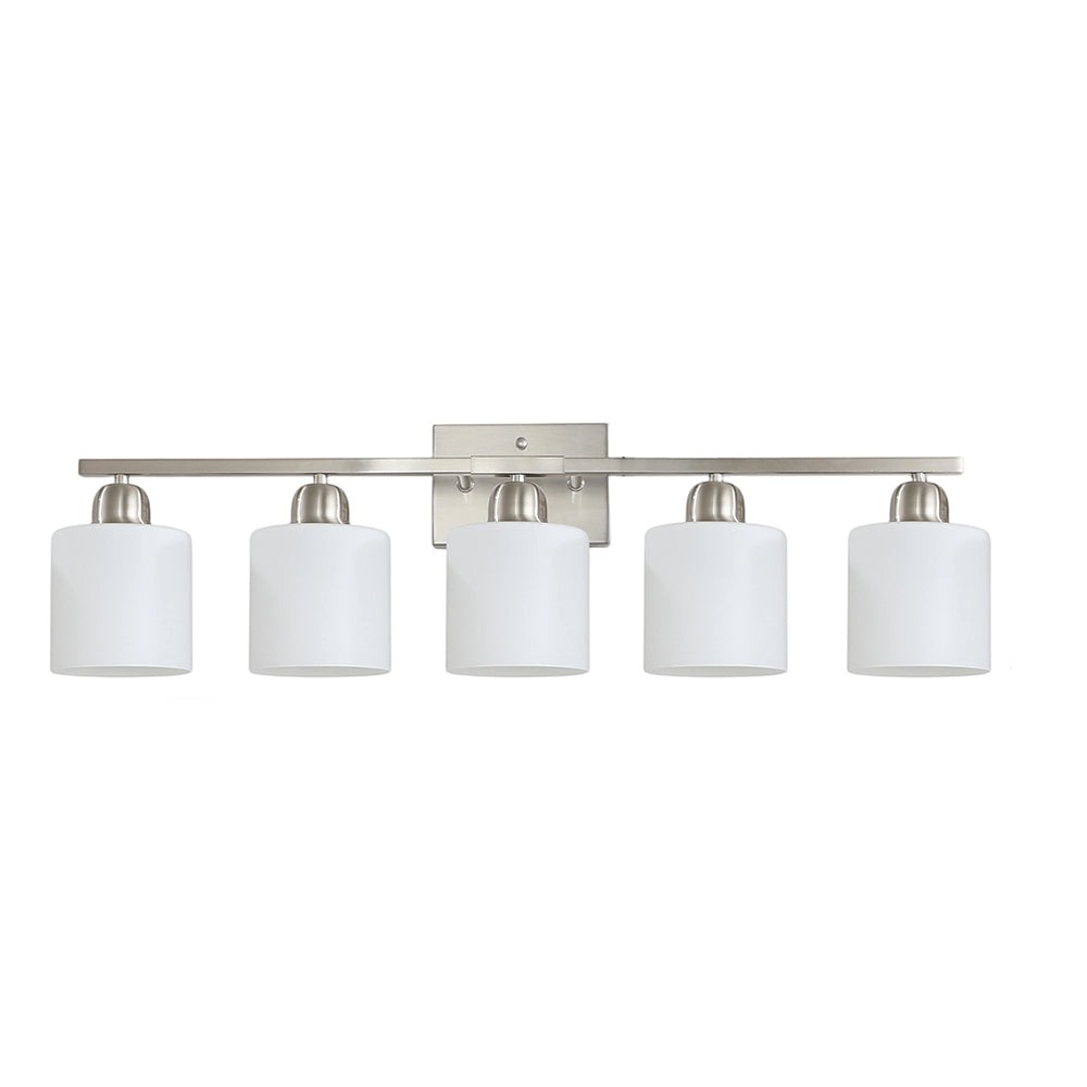 32 in. 5 Light Brushed Nickel Bathroom Vanity Light