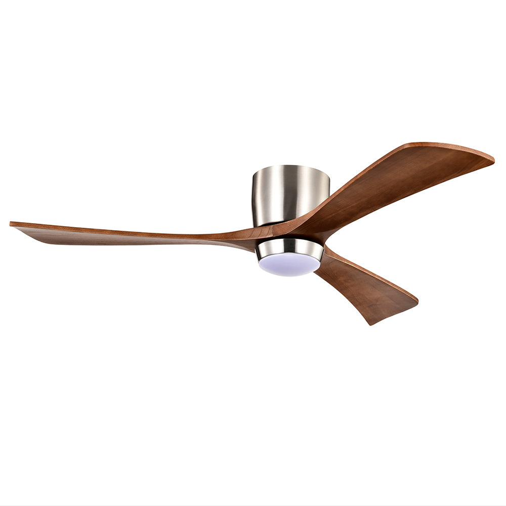 52 in. Indoor Stain Nickel Ceiling Fan with Light